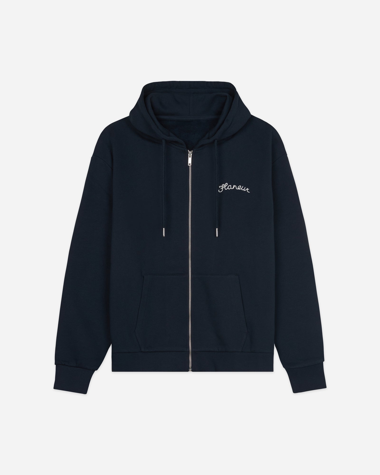 Signature Zip-Up Hoodie | Navy