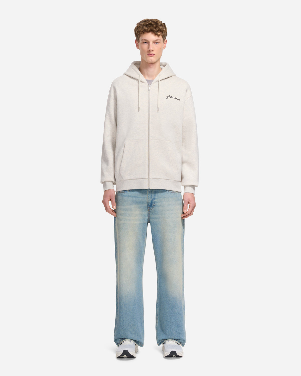 Signature Zip-Up Hoodie | Heather Grau