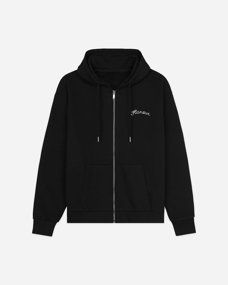 Signature Zip-Up Hoodie | Black