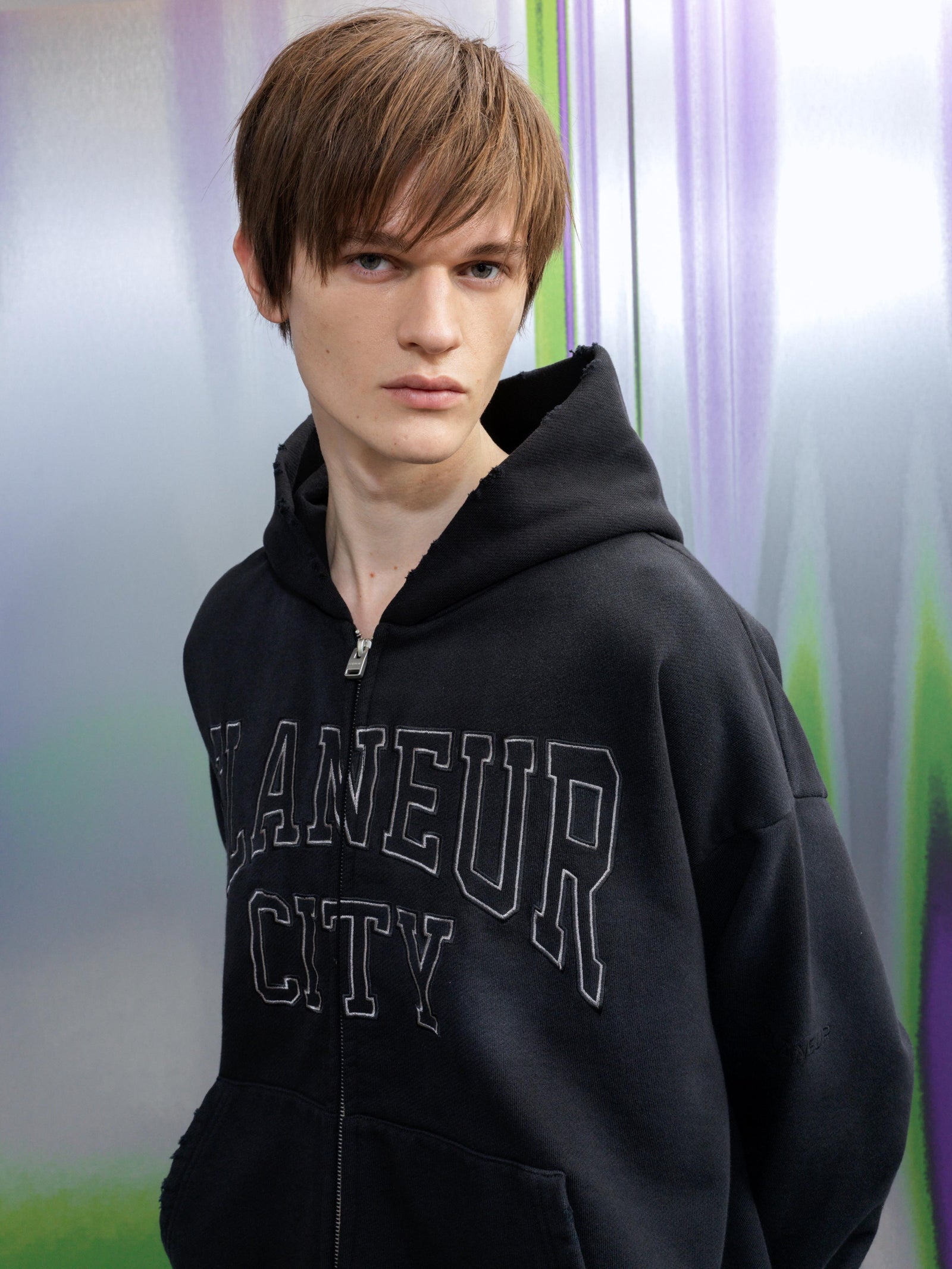 City College Zip-Up | Washed Black