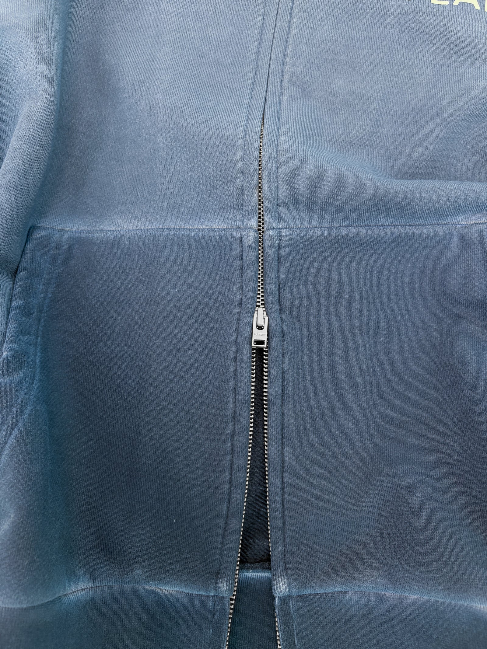 Heavy Double Logo Zip-Up Washed | Navy