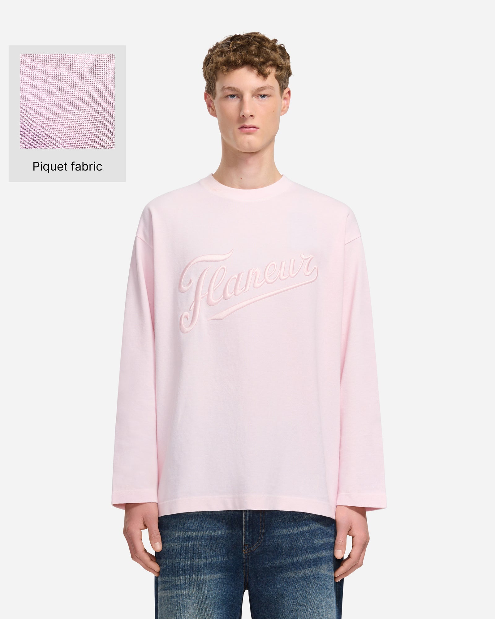 Embroidered Logo Long Sleeve | Pink