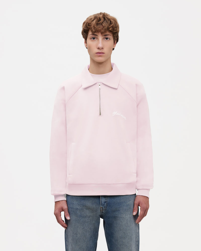 Signature Raglan Half Zip | Pink
