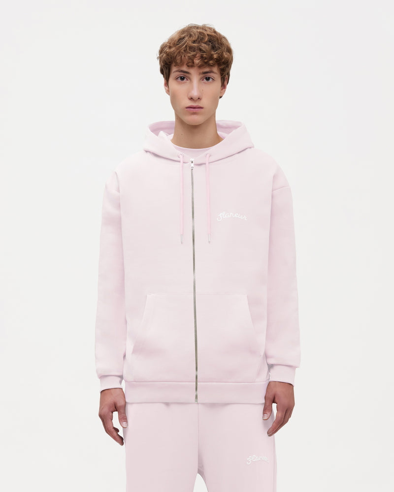 Signature Zip-Up Hoodie | Pink