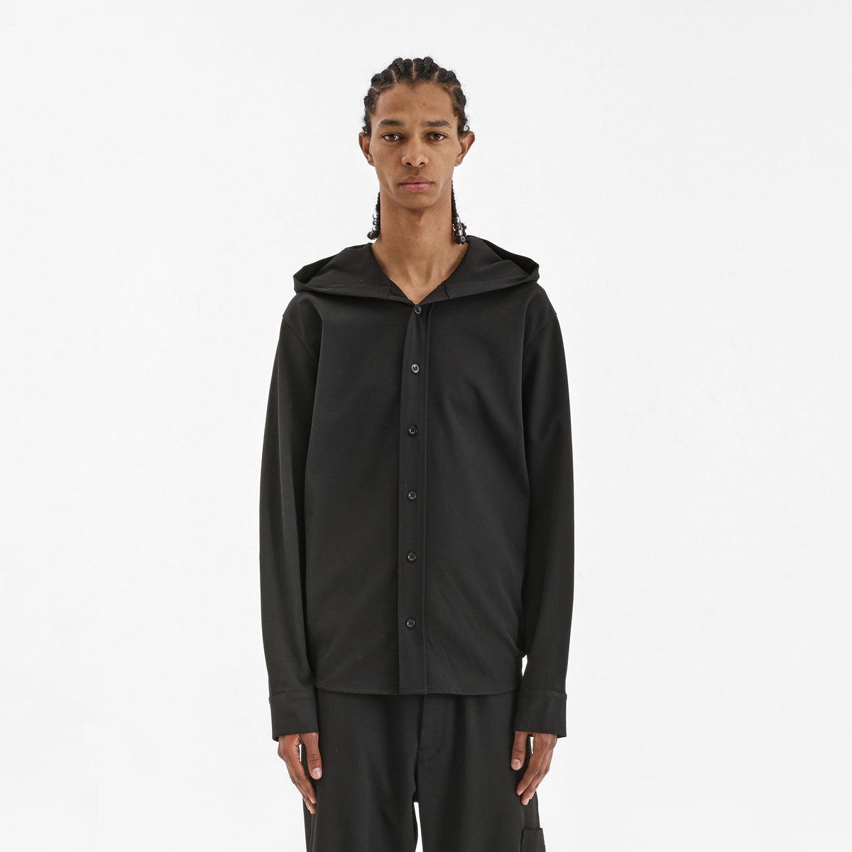 Atelier Hooded Shirt | Black