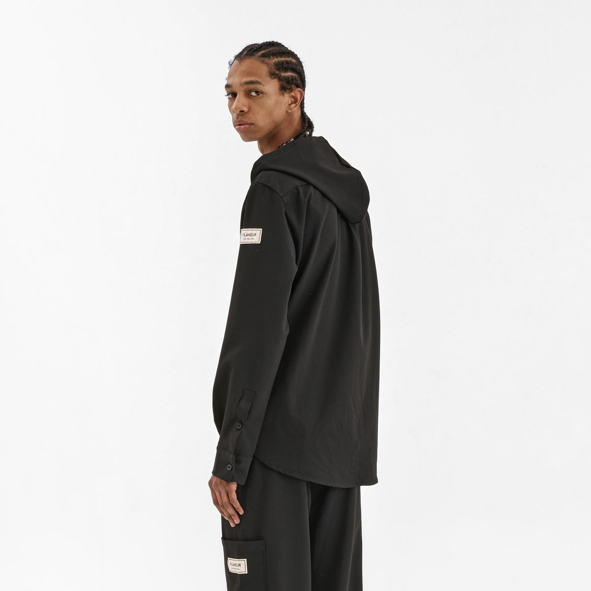 Atelier Hooded Shirt | Black