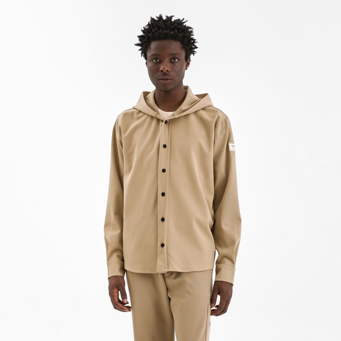 Atelier Hooded Shirt Light Brown