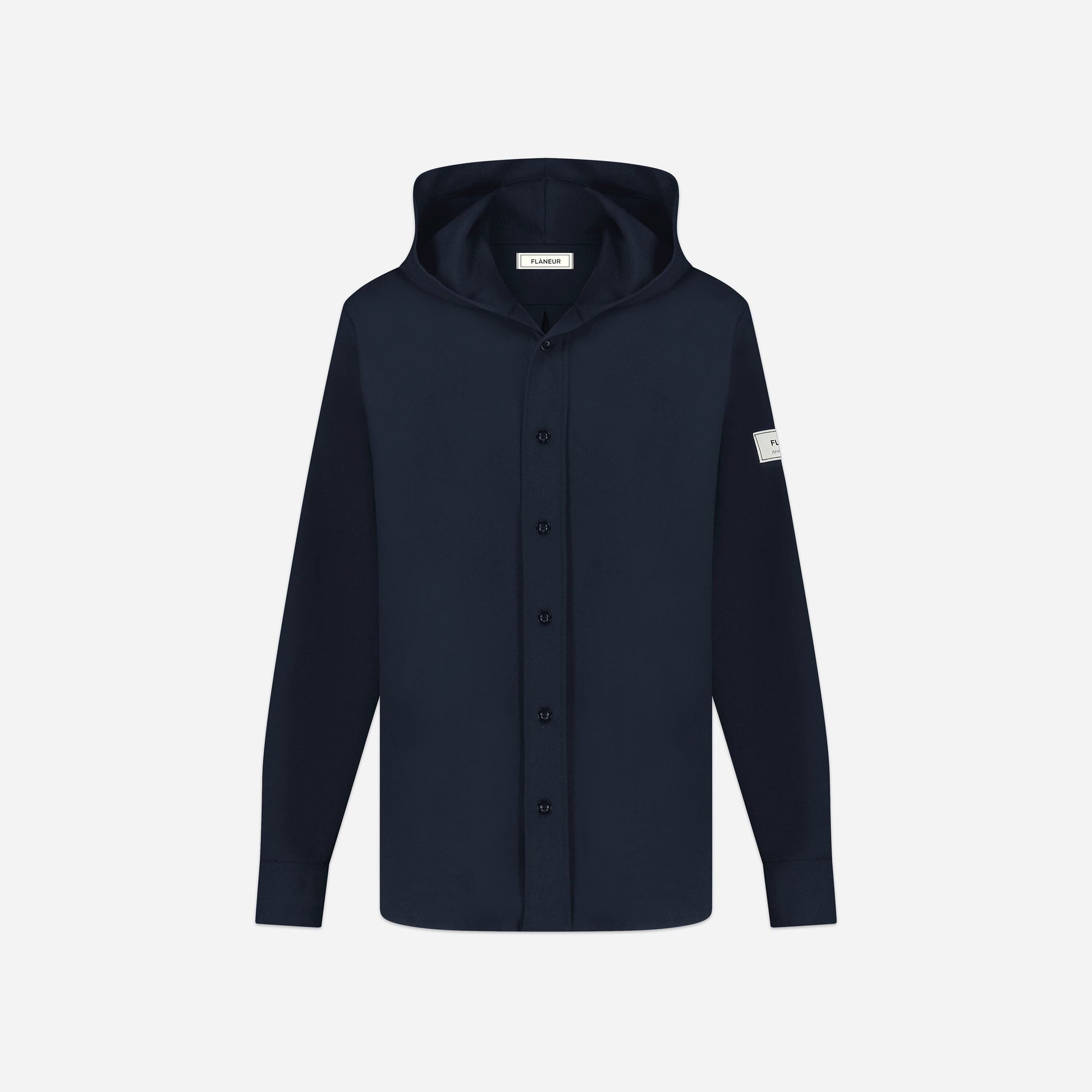 Atelier Hooded Shirt Navy