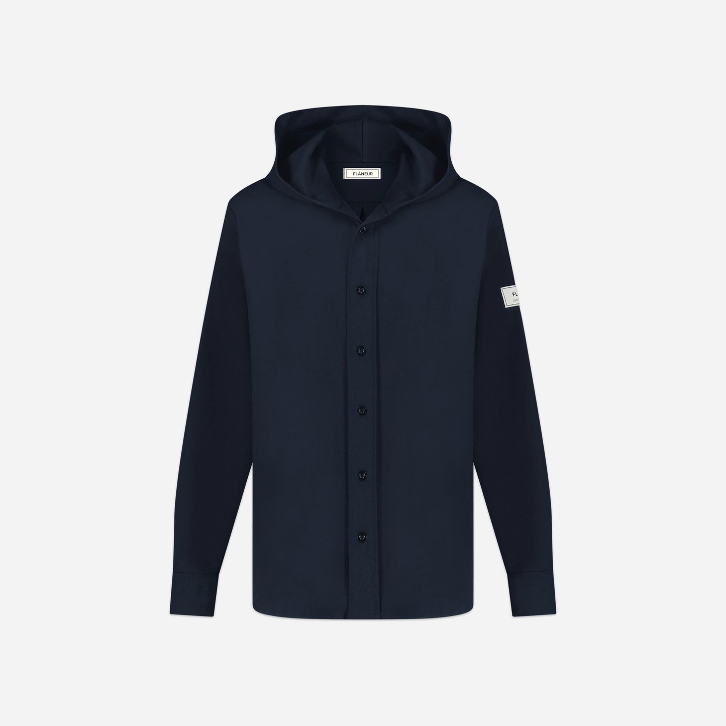 Atelier Hooded Shirt | Navy