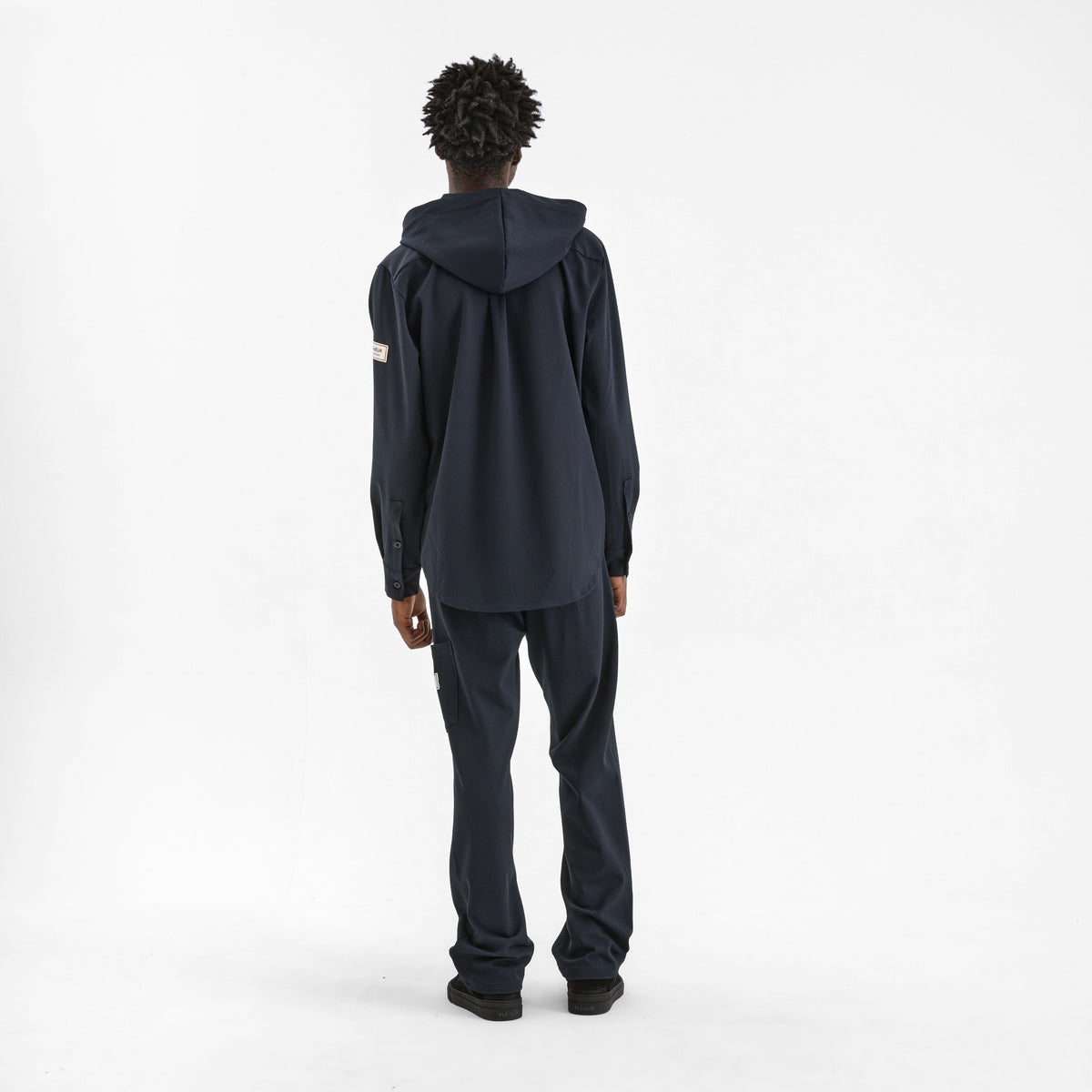 Atelier Hooded Shirt | Navy