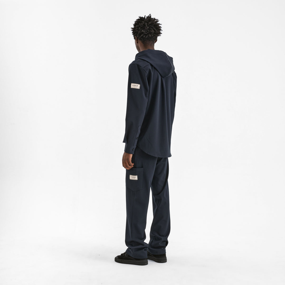 Atelier Hooded Shirt | Navy