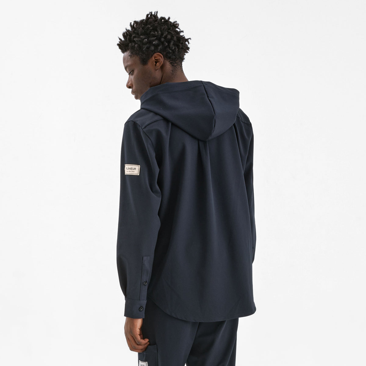 Atelier Hooded Shirt | Navy