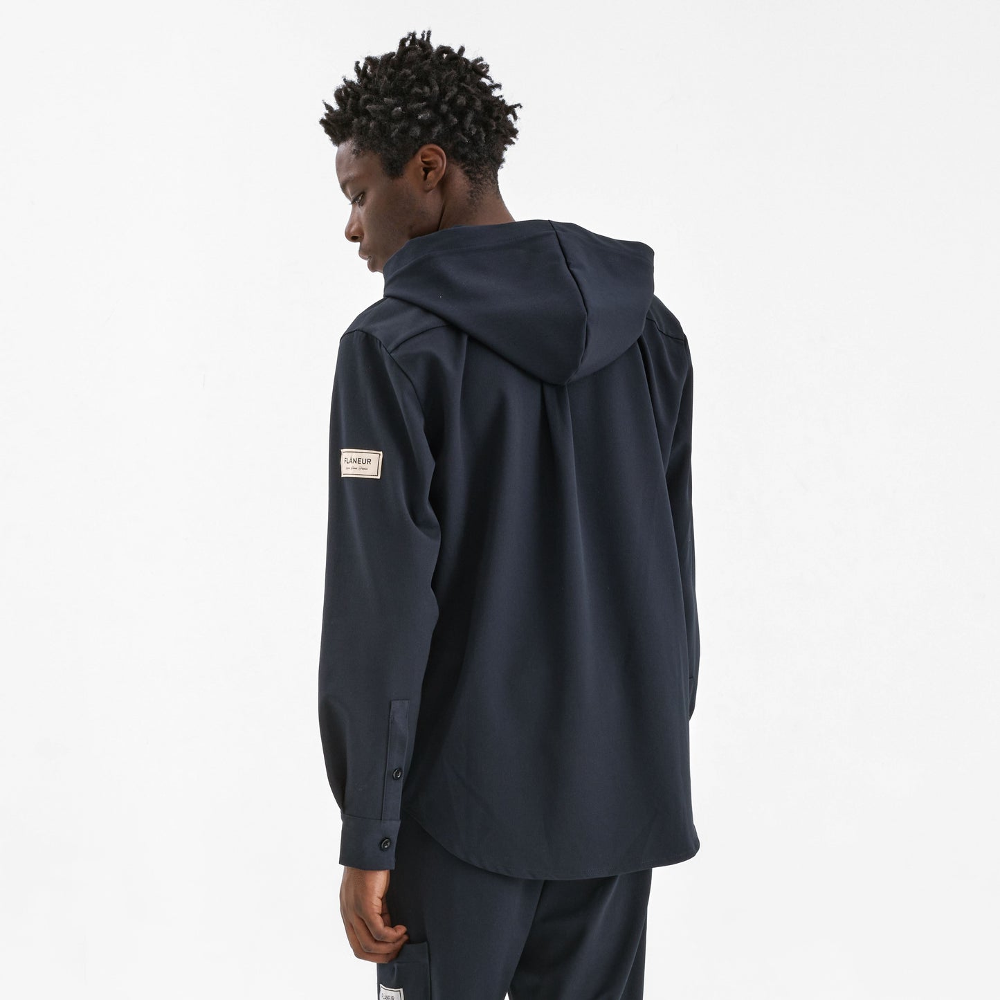 Atelier Hooded Shirt Navy