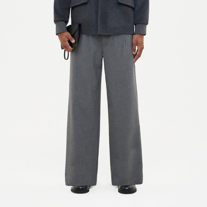 Atelier Pantalon with Rubber Patch | Grey