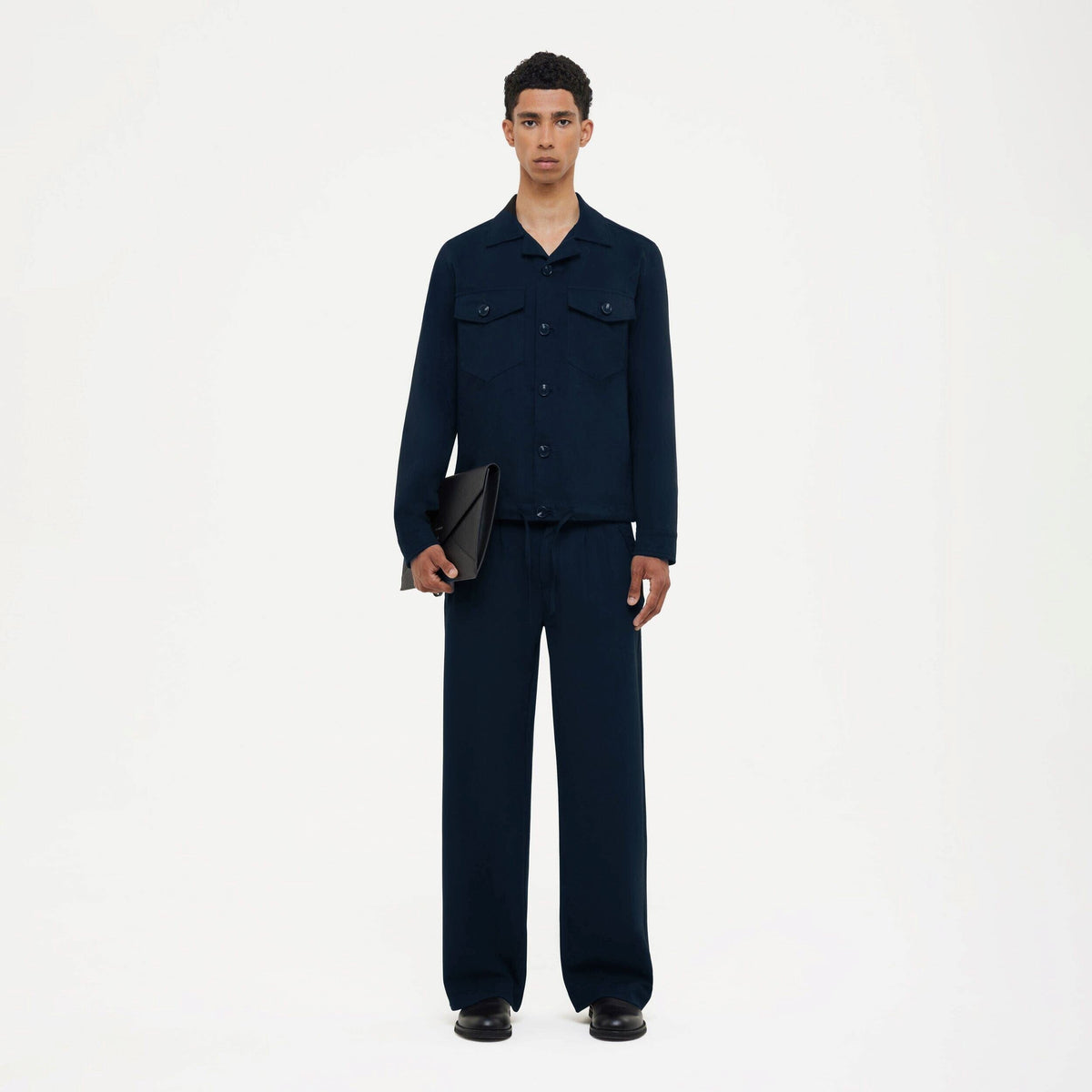 Atelier Pantalon with Rubber Patch | Navy