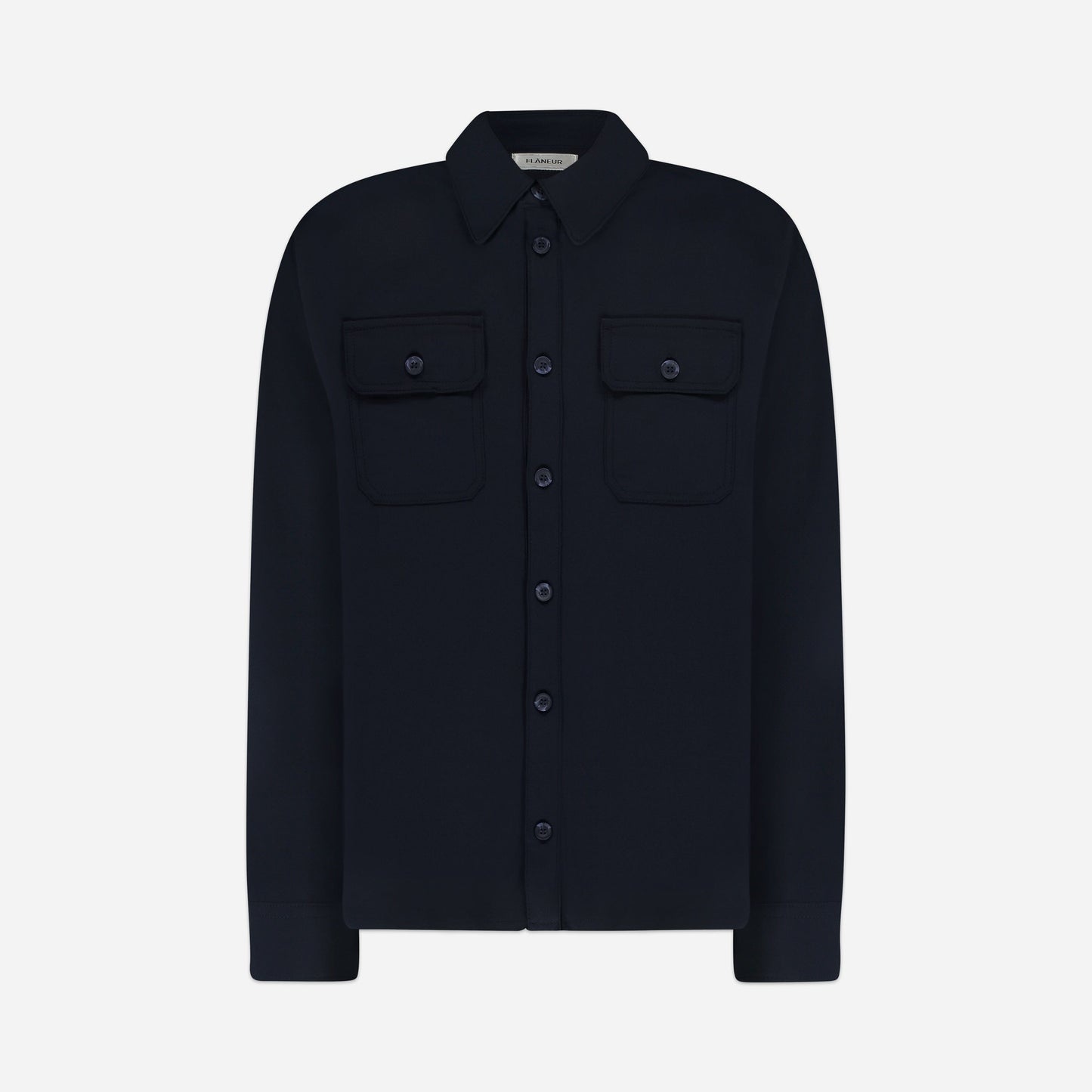 Atelier Shirt with Rubber Patch Navy