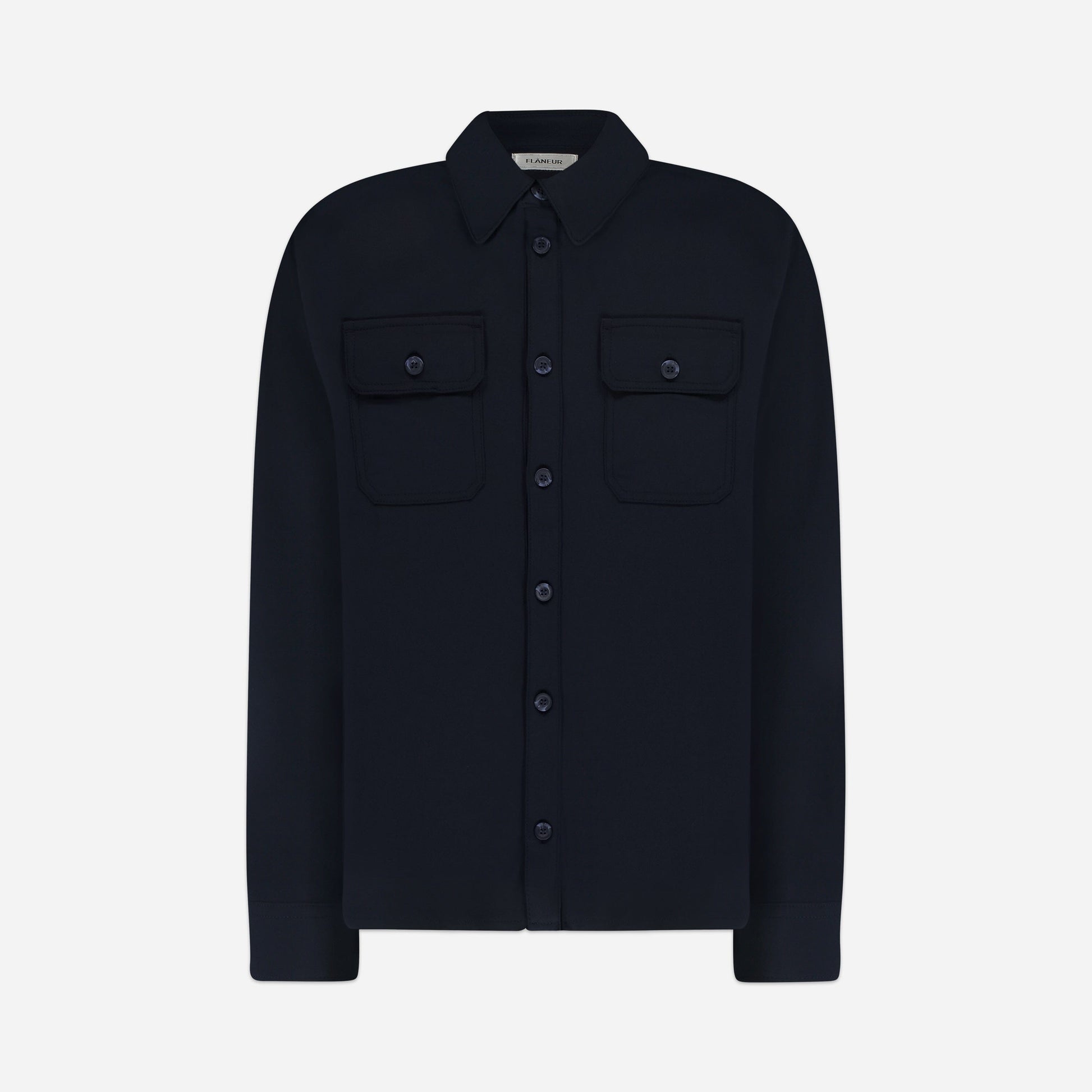 Atelier Shirt with Rubber Patch Navy