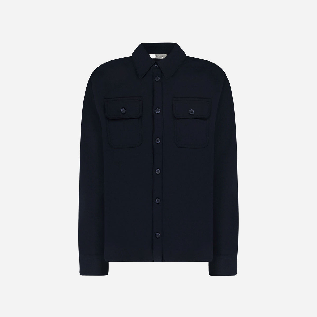 Atelier Shirt with Rubber Patch | Navy