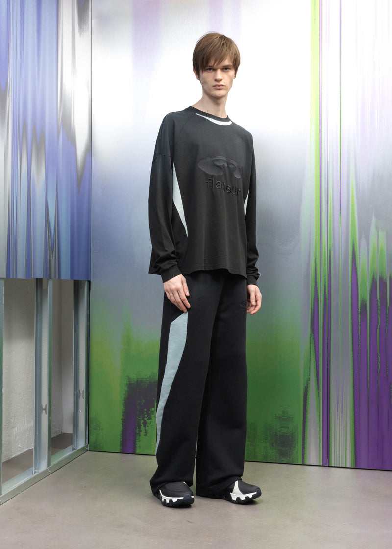 Flaneur Music Paneled Long Sleeve | Black