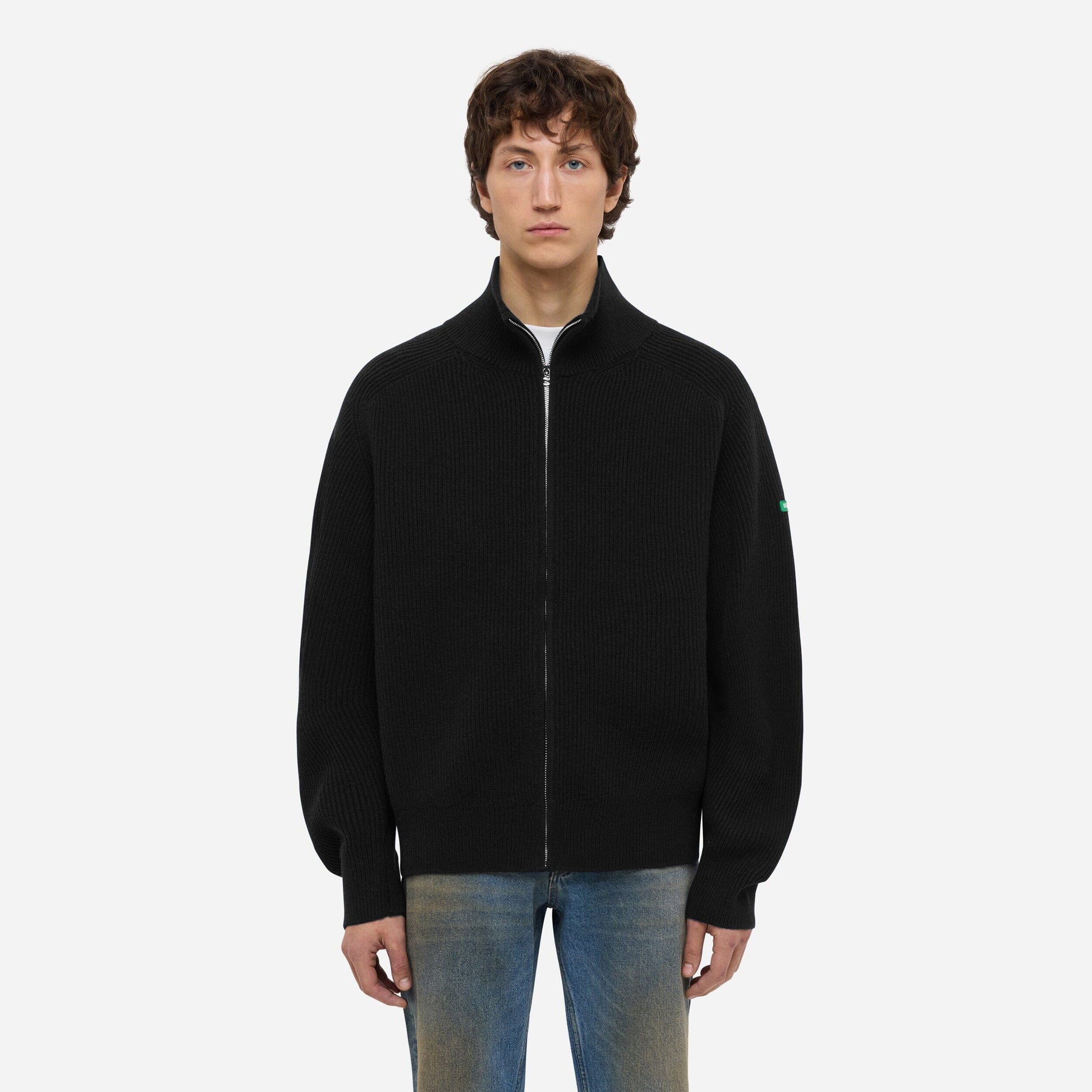Badge Knit Cardigan | Black