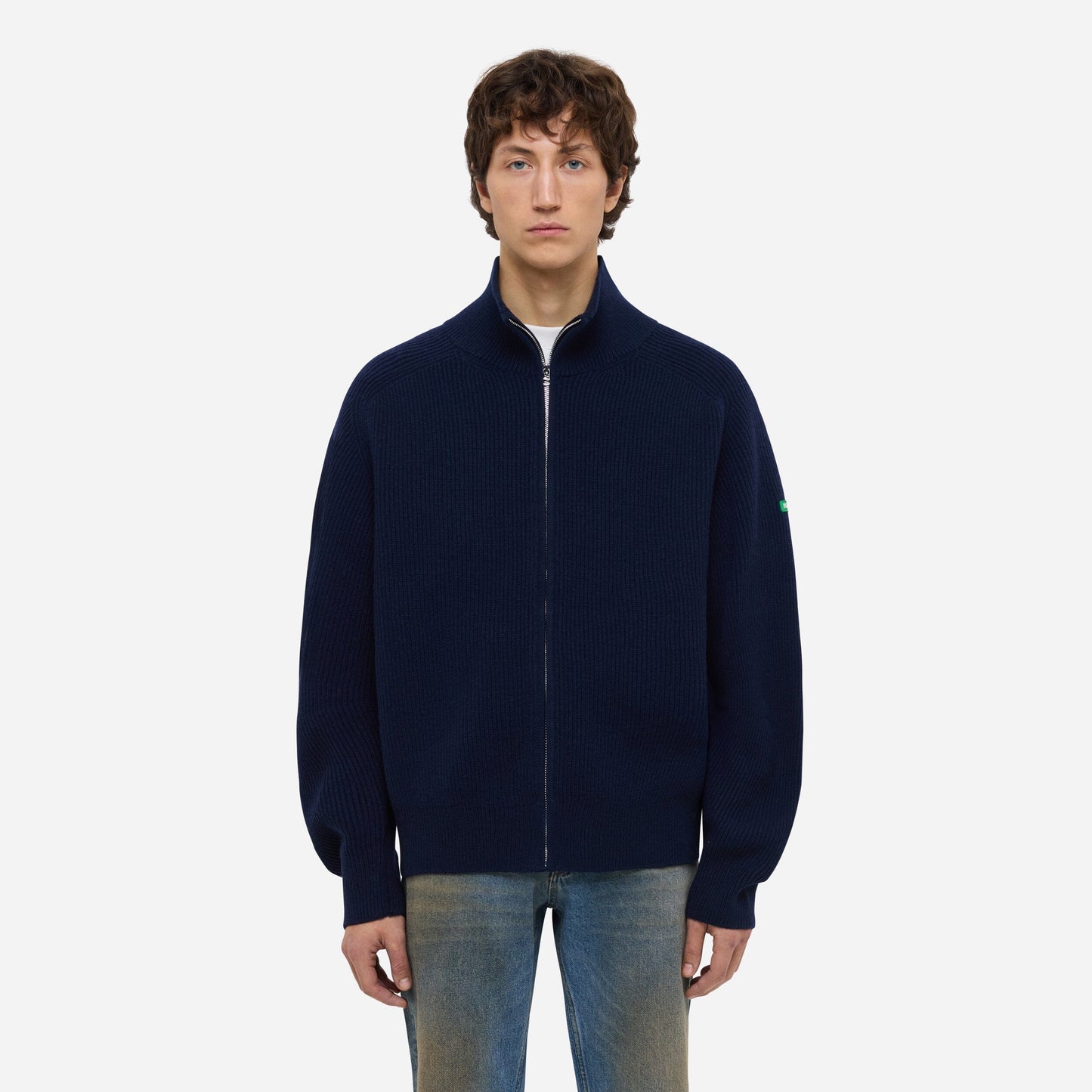 Badge Knit Cardigan | Navy