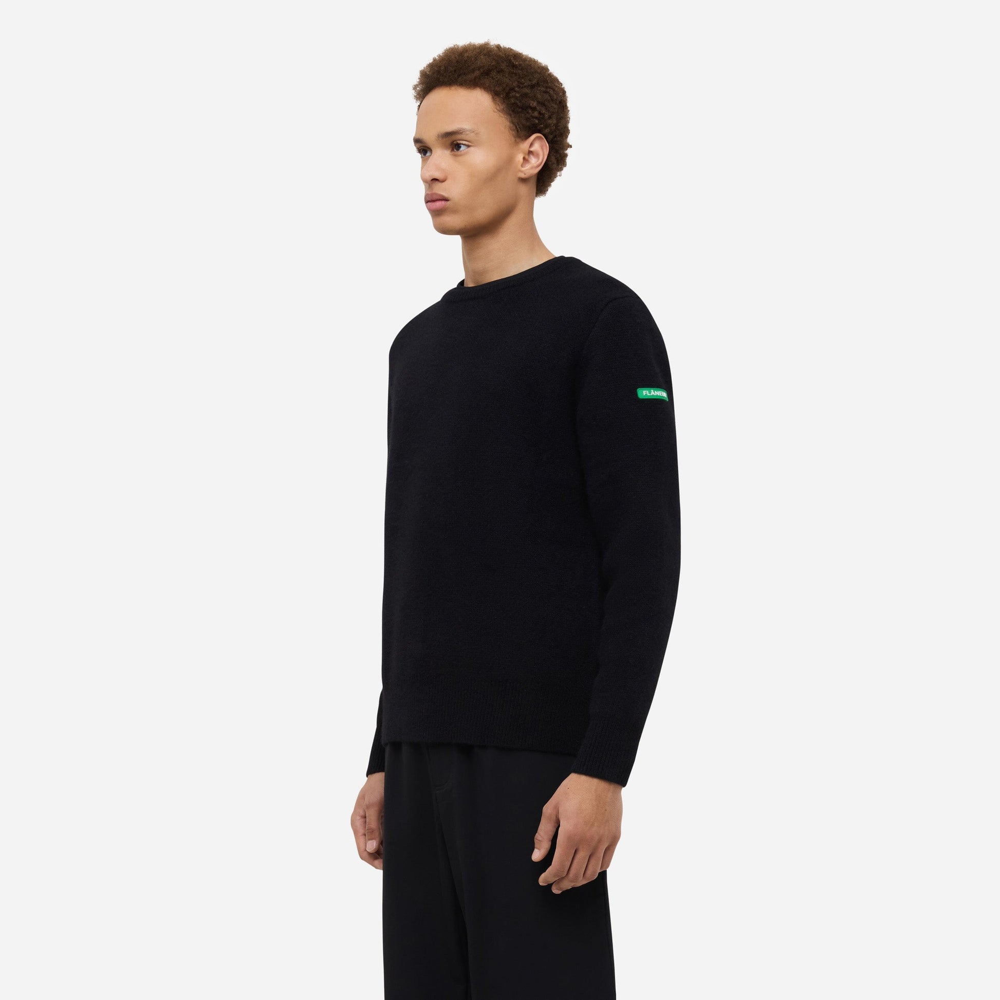 Badge Knit Sweater | Black