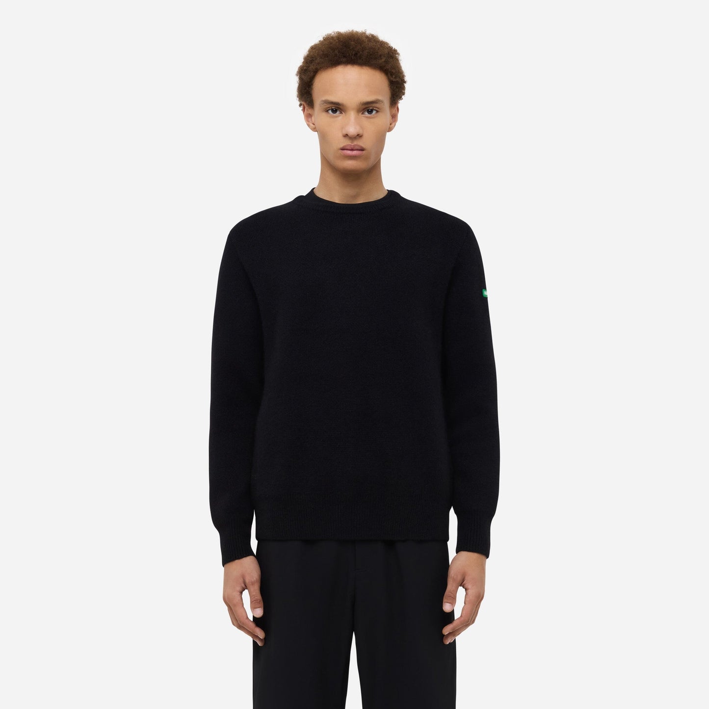 Badge Knit Sweater | Black