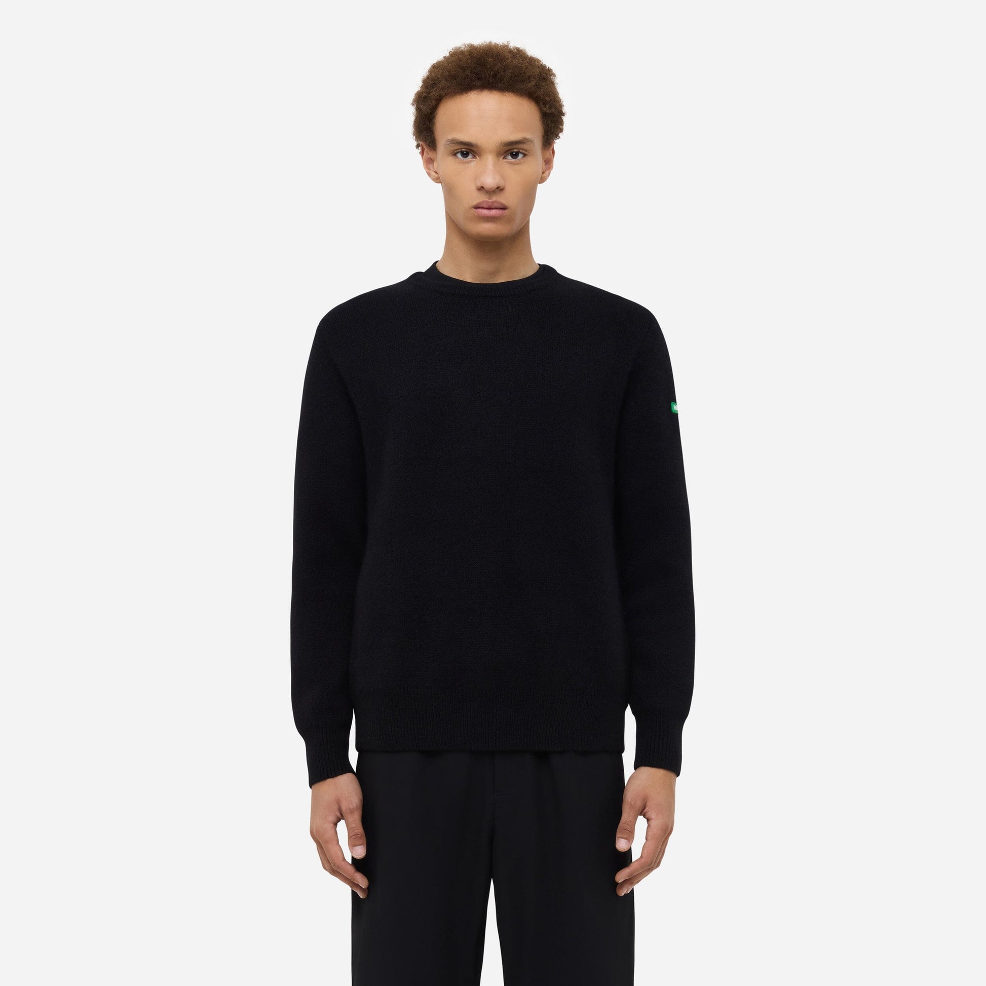 Badge Knit Sweater | Black