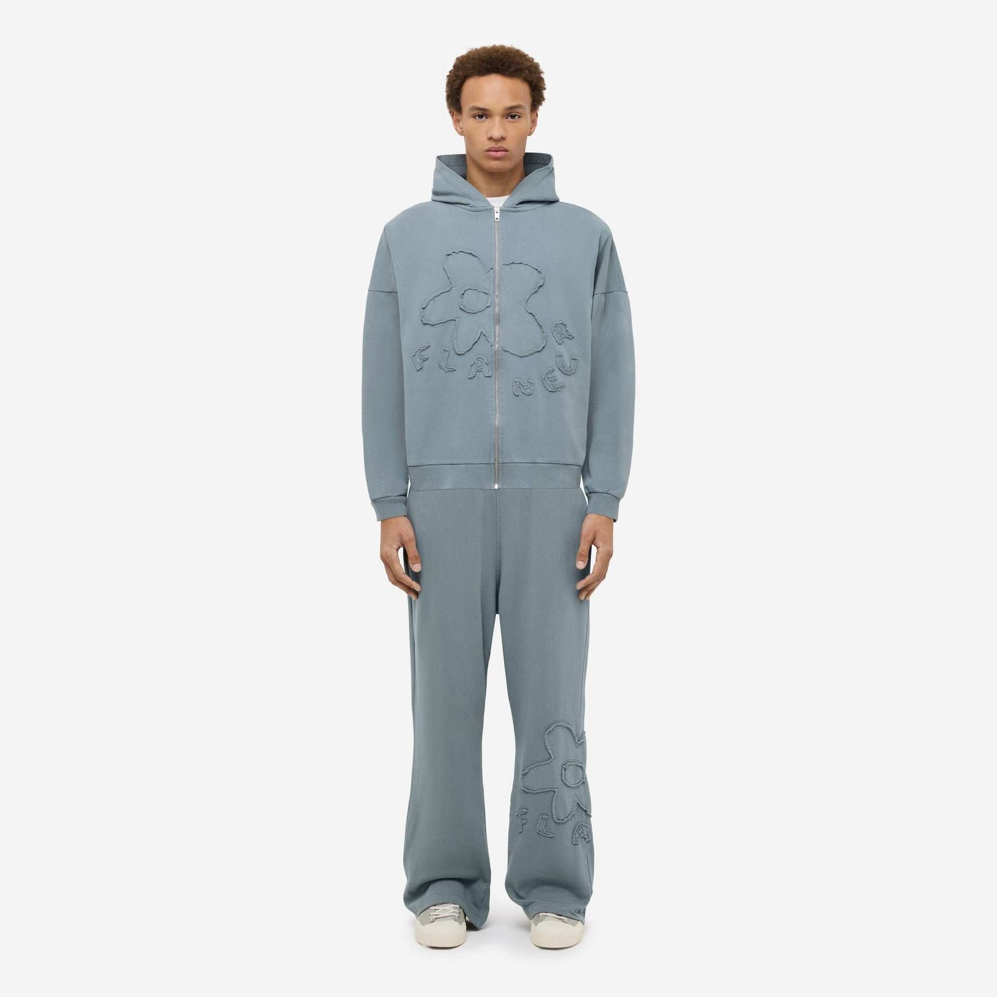 Blossom Patches Sweatpants | Steel Green