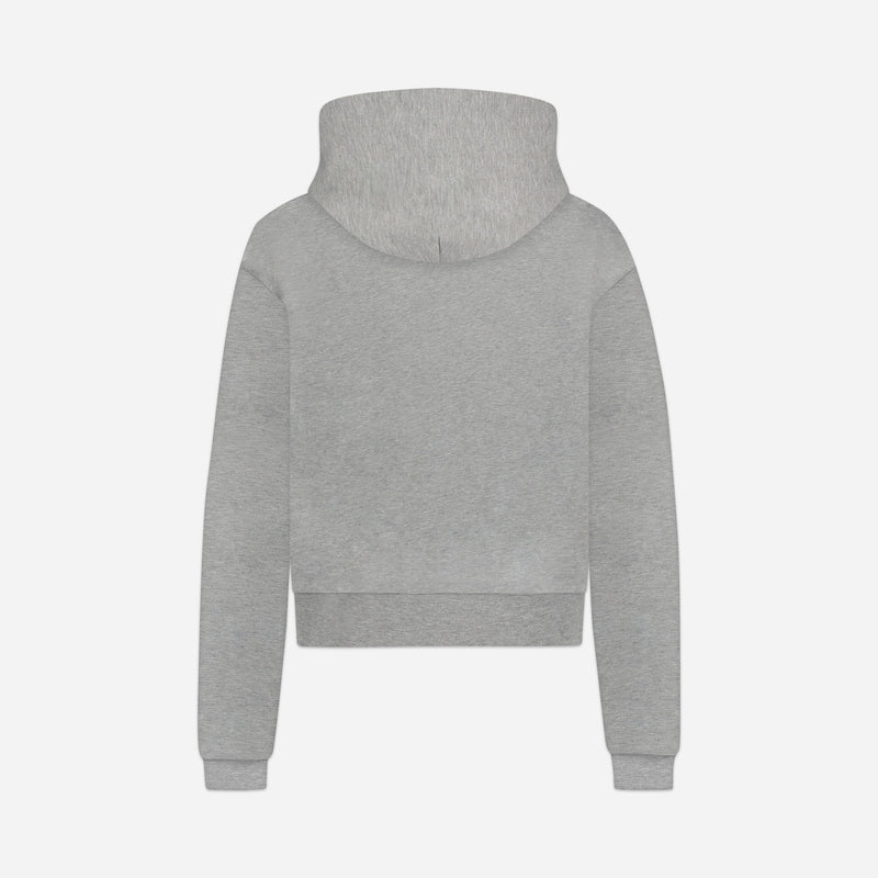 Blossom Patches Zip-Up Hoodie | Heather Grey