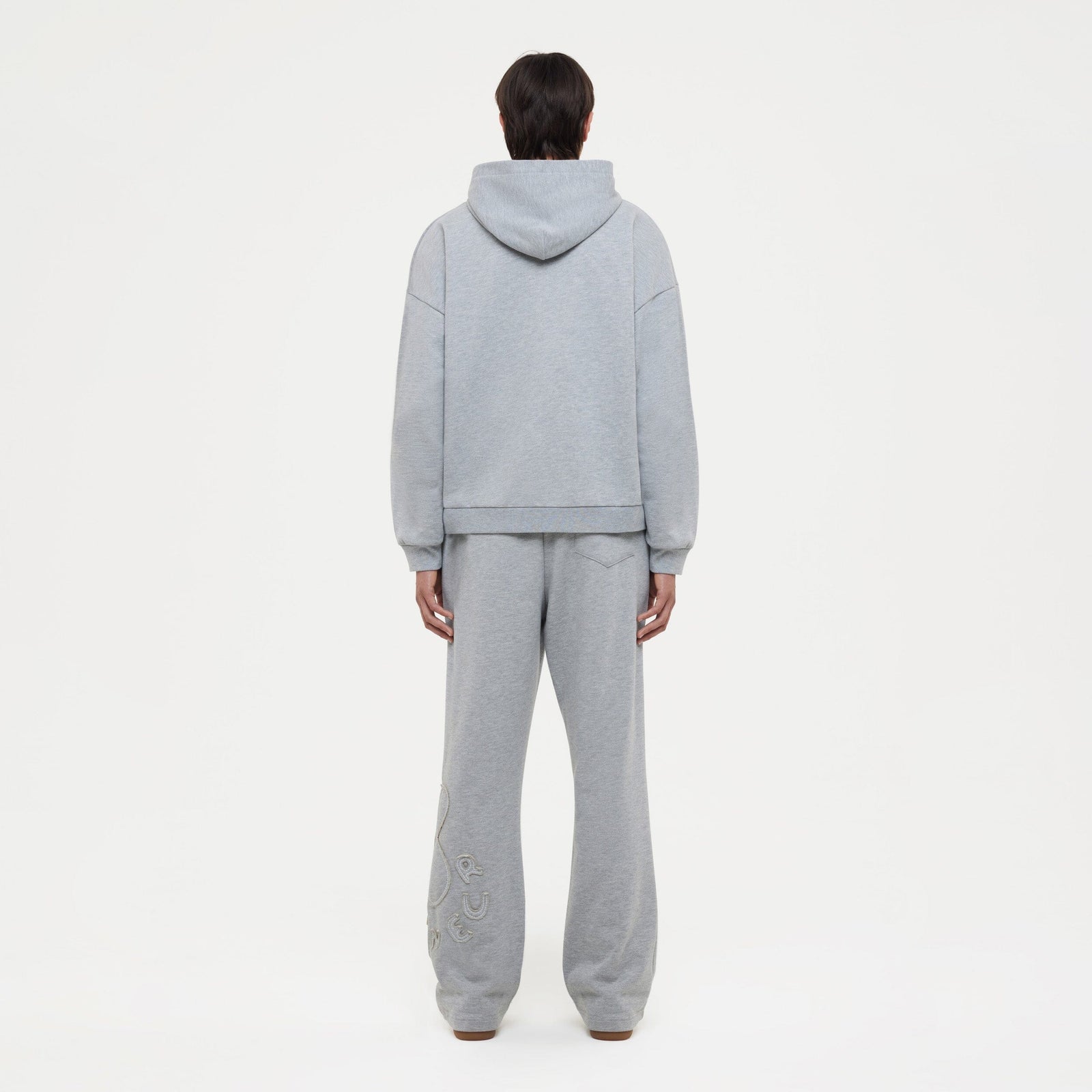 Blossom Patches Zip-Up Hoodie | Heather Grey