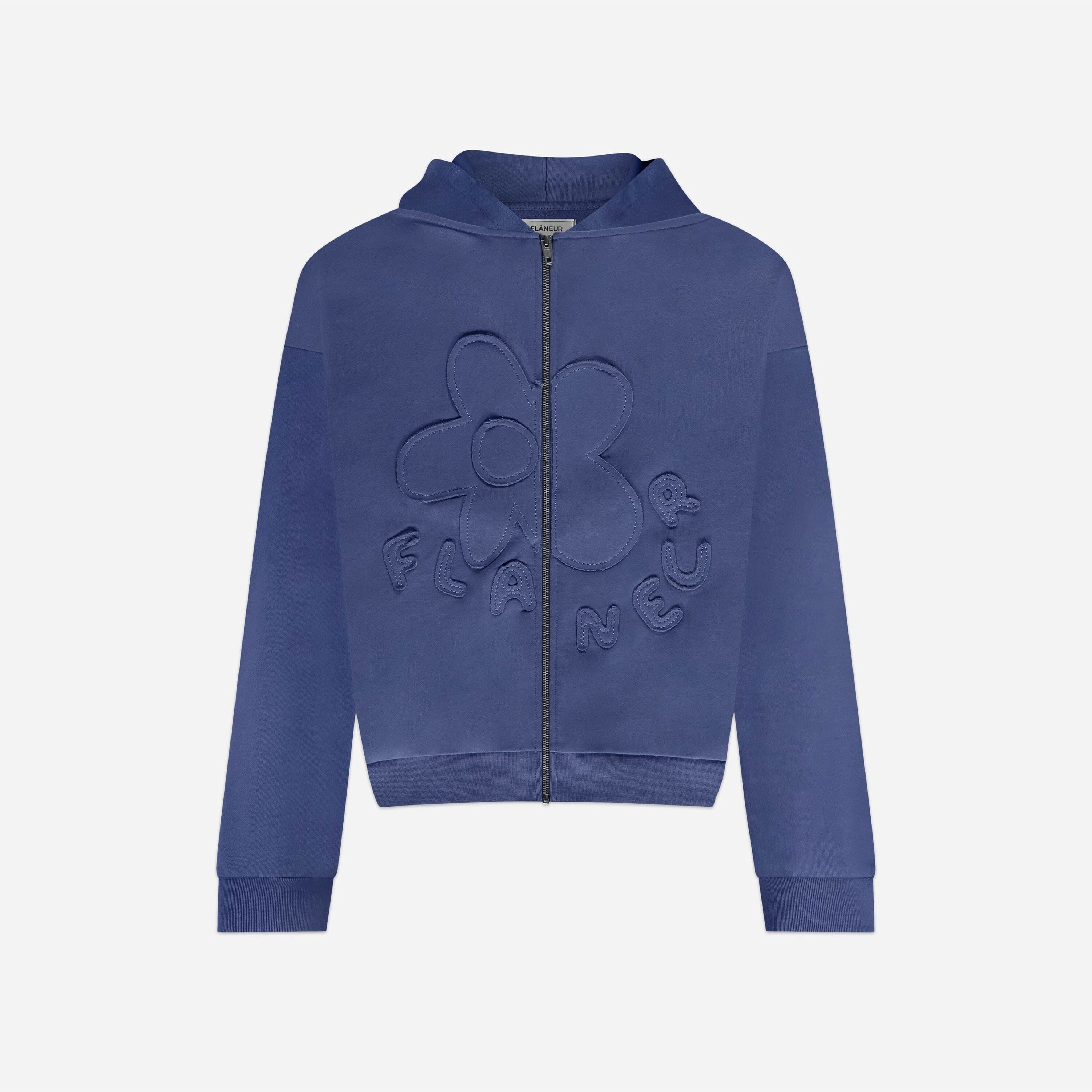 トップス BIO / FADED MONSTER ZIP HOODIE- l.blue L HAND DRAWN FACE RELAXED FIT SHARK FULL ZIP HOODIE MENS – us