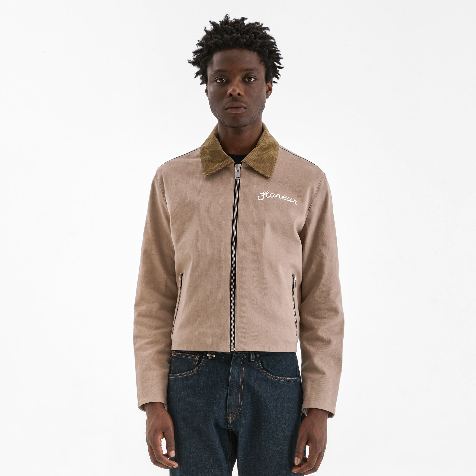 Blouson Worker Jacket | Brown