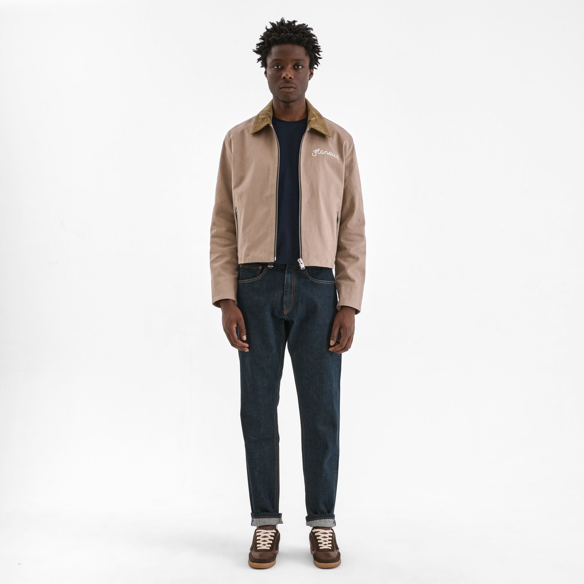 Blouson Worker Jacket | Brown