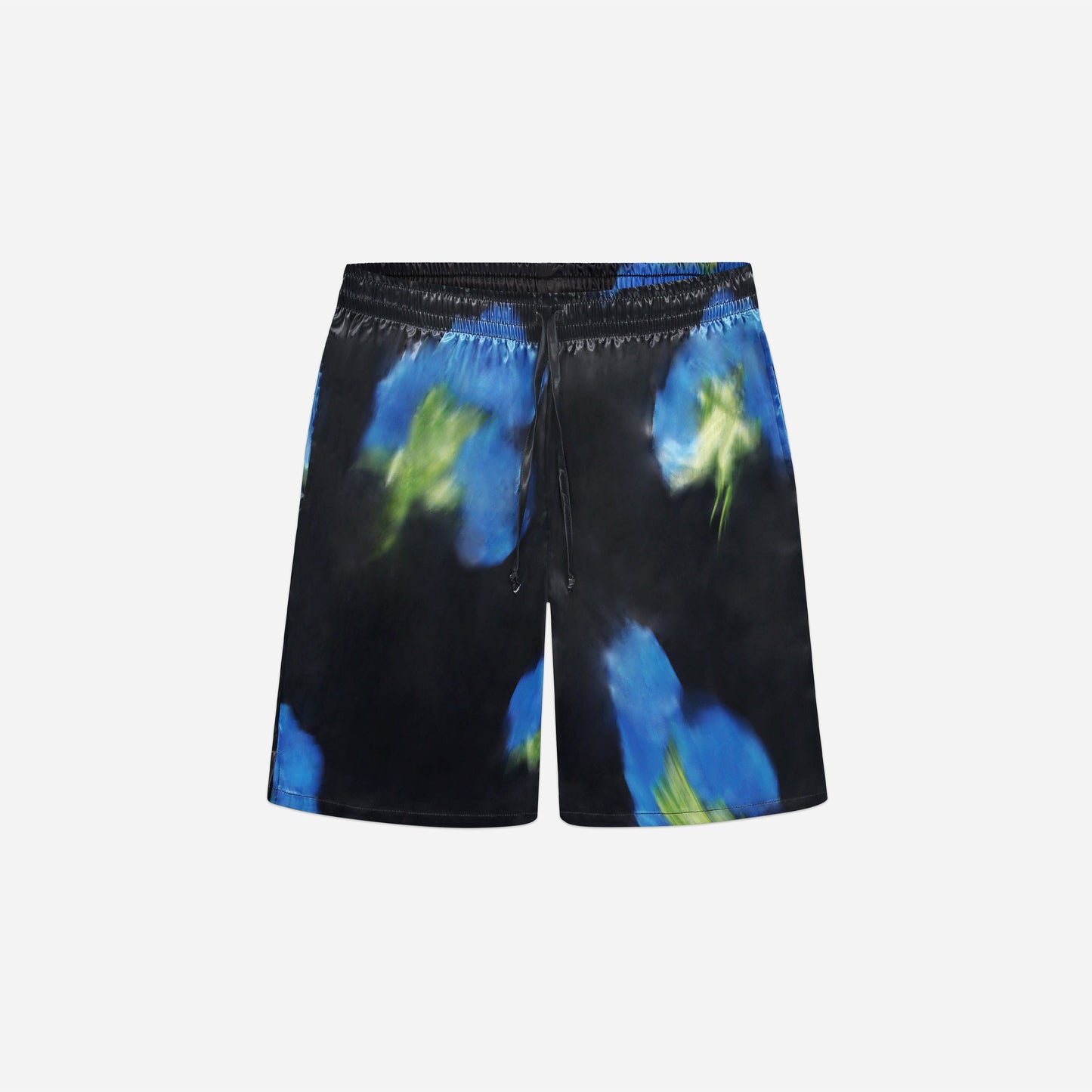 Blurred Flower Shorts Black