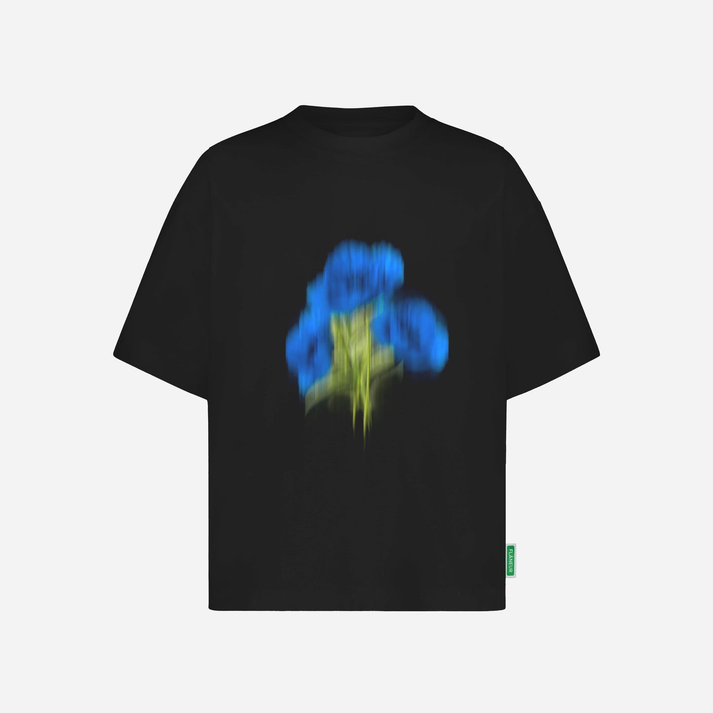 Blurred Flower T-Shirt Black