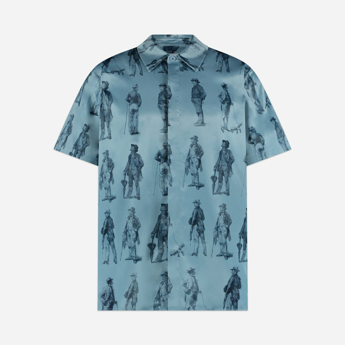 Boulevardiers Hooded Shirt | Sky Blue