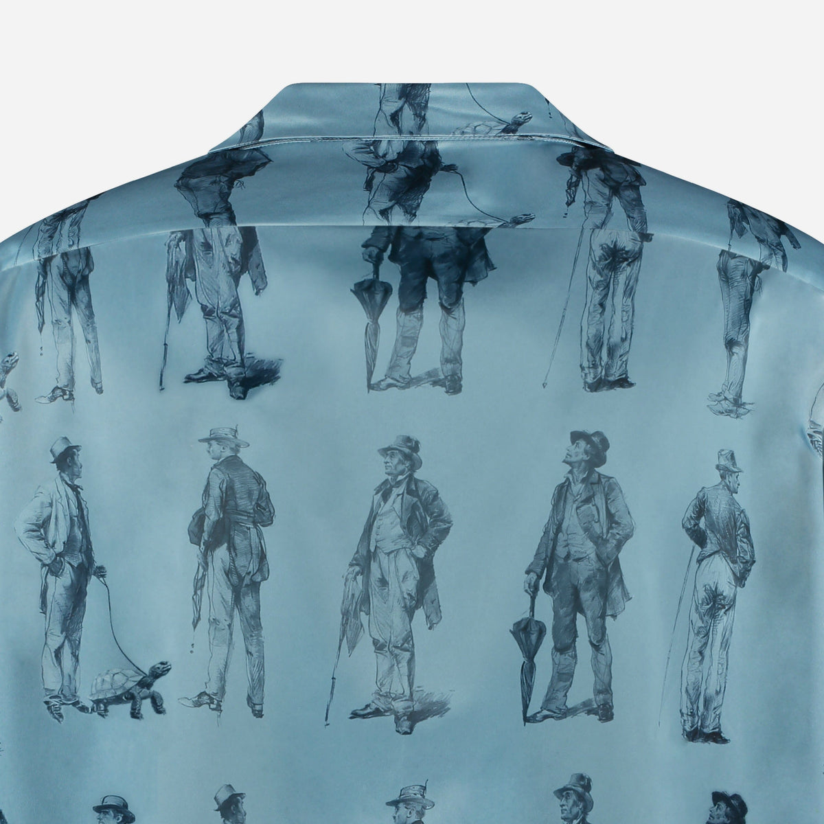 Boulevardiers Hooded Shirt | Sky Blue