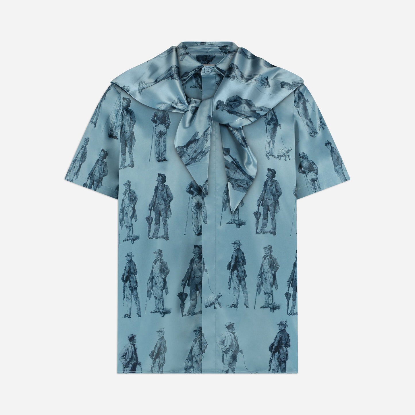 Boulevardiers Hooded Shirt | Sky Blue
