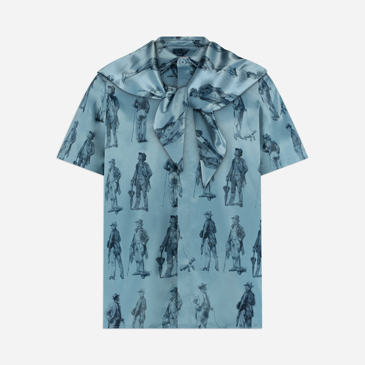 Boulevardiers Hooded Shirt | Sky Blue