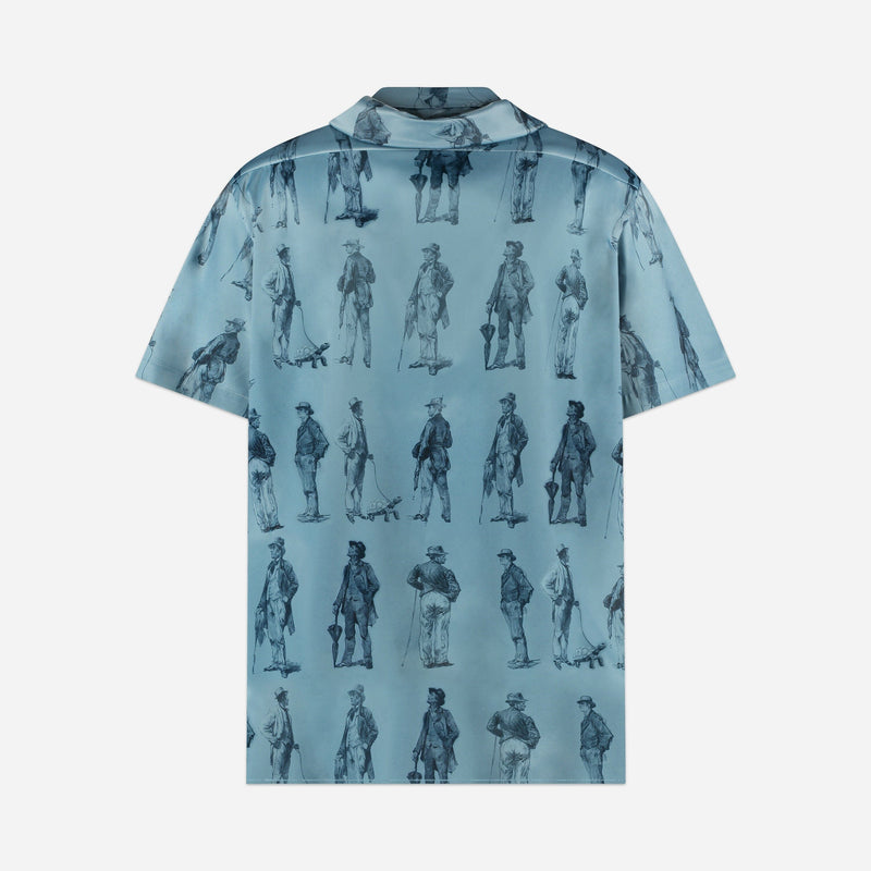 Boulevardiers Hooded Shirt | Sky Blue