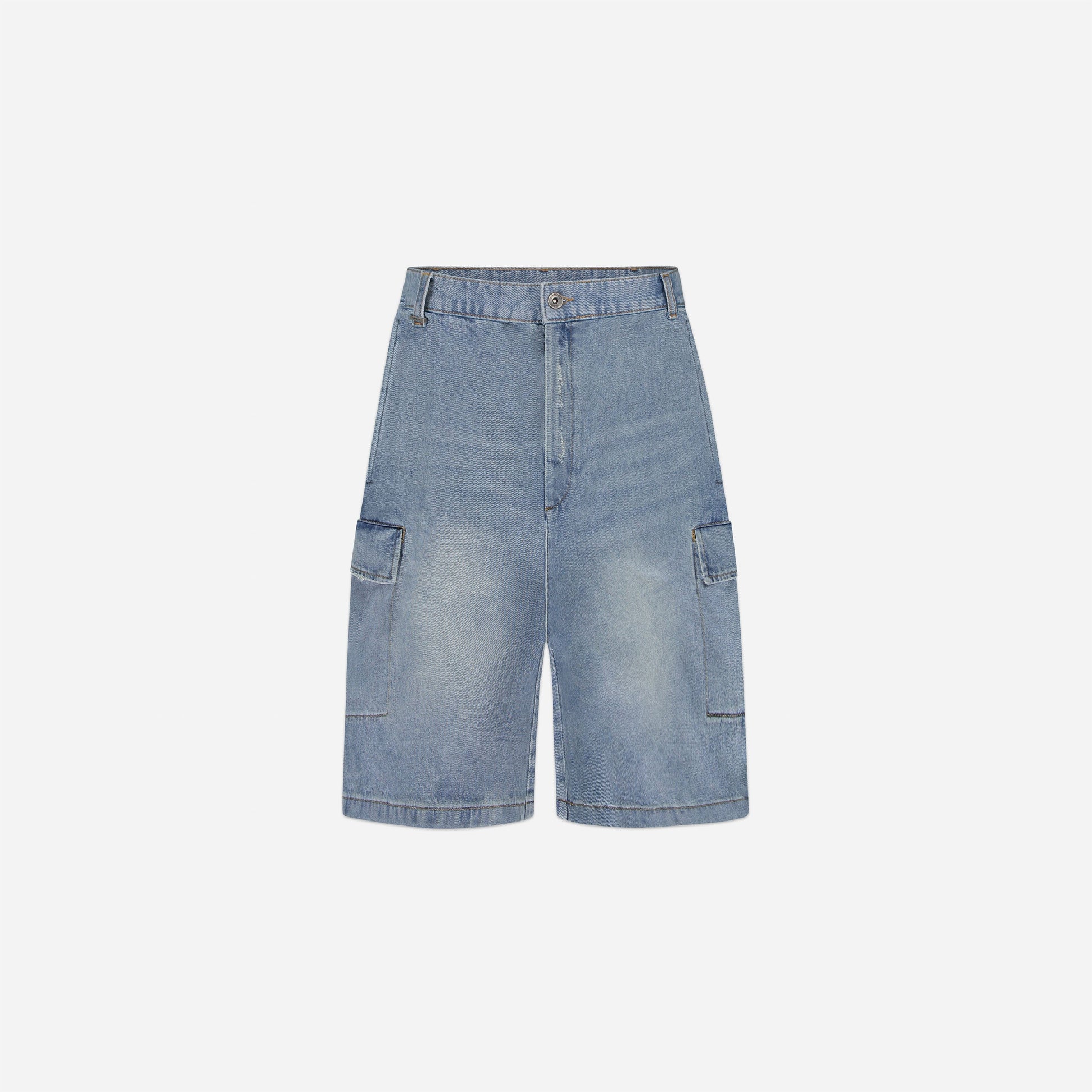 Cargo Shorts | Light Blue Denim