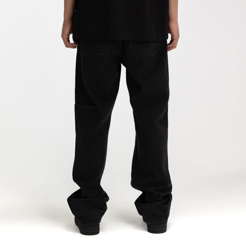 Carpenter Straight Jeans | Black Denim