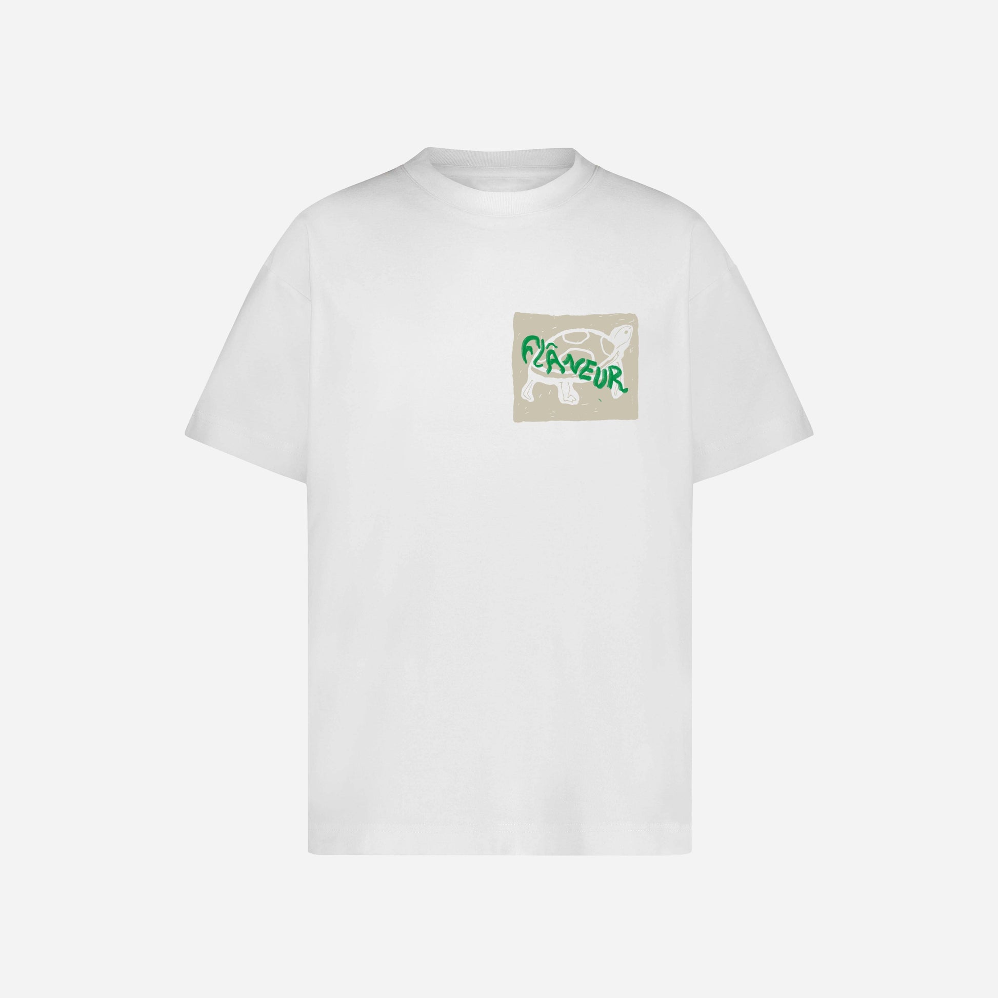 Chalk Turtle T-Shirt | White