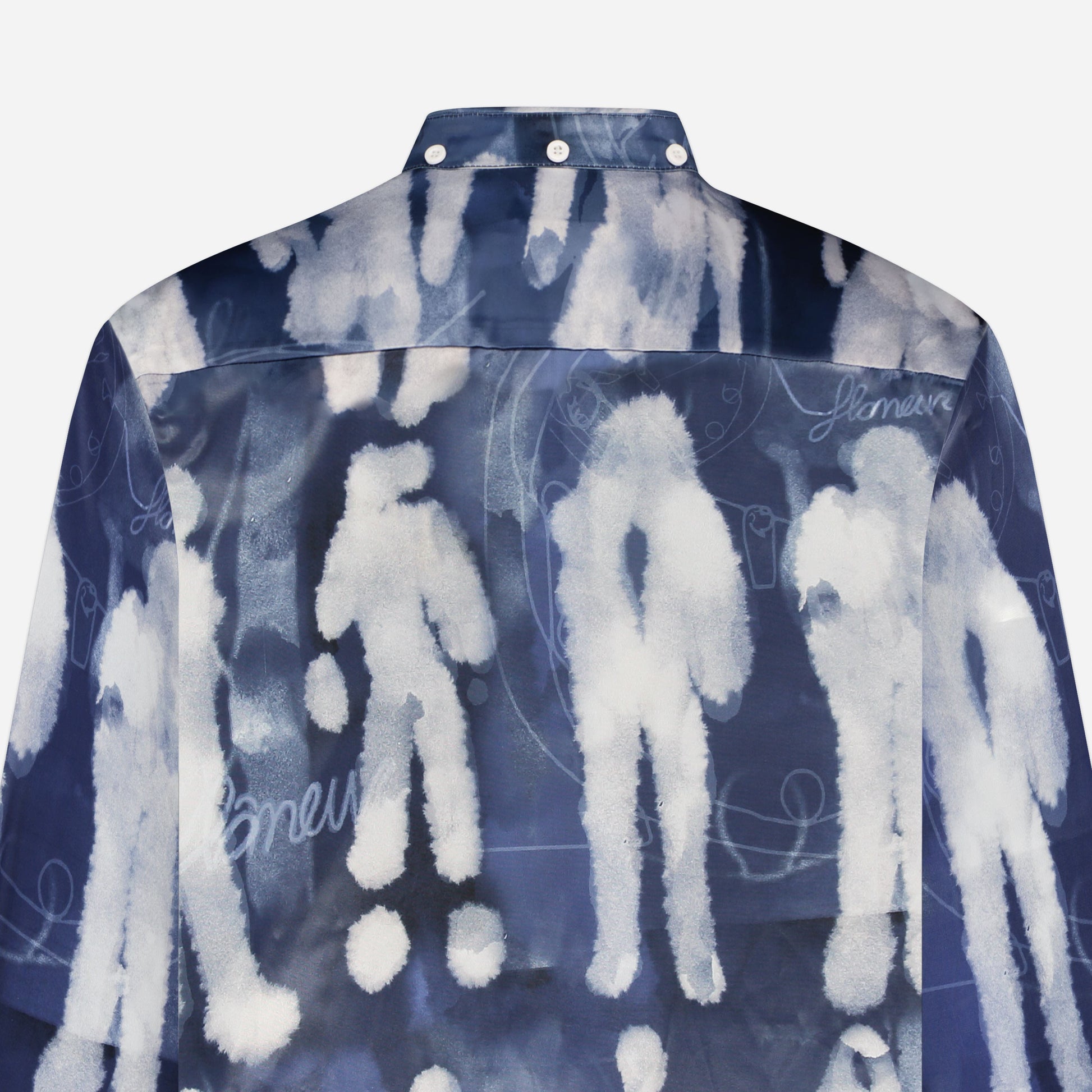 Characters Silk Hooded Shirt | Blue