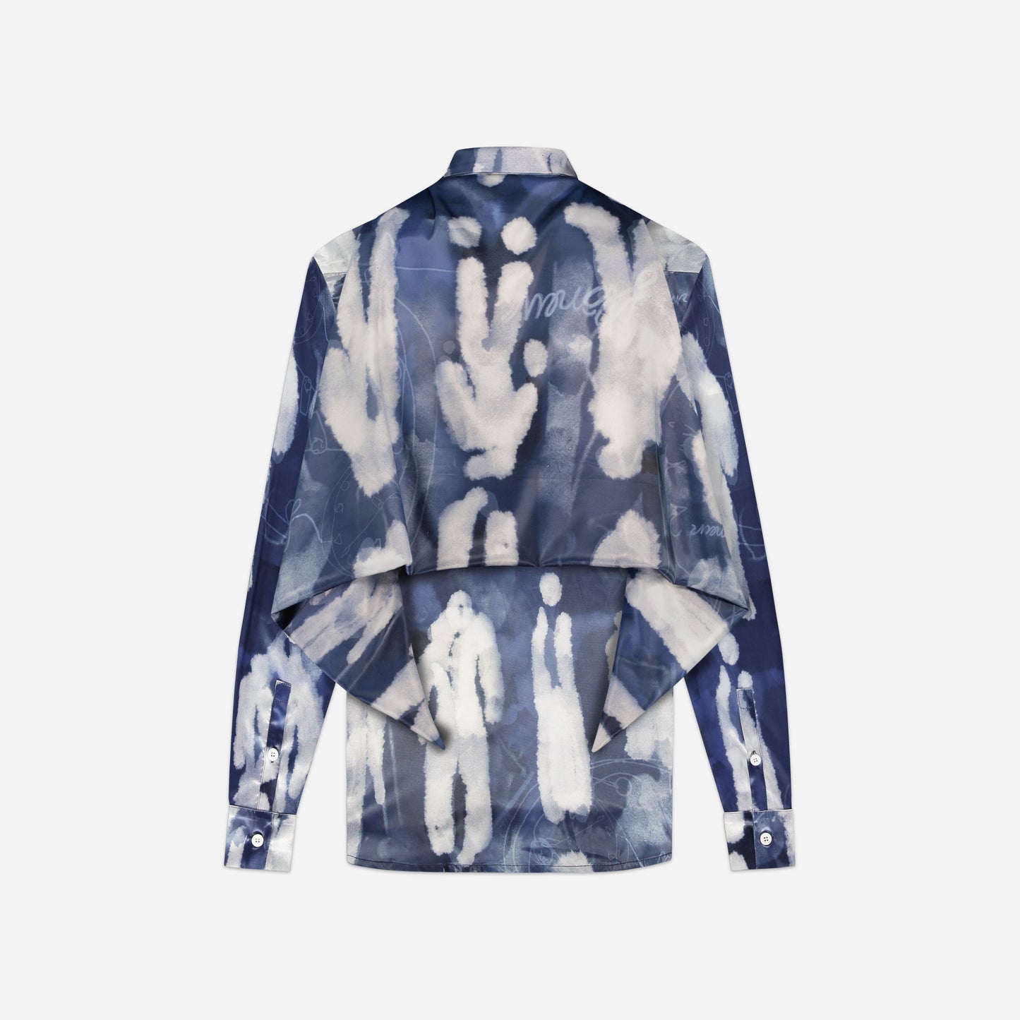 Characters Silk Hooded Shirt | Blue