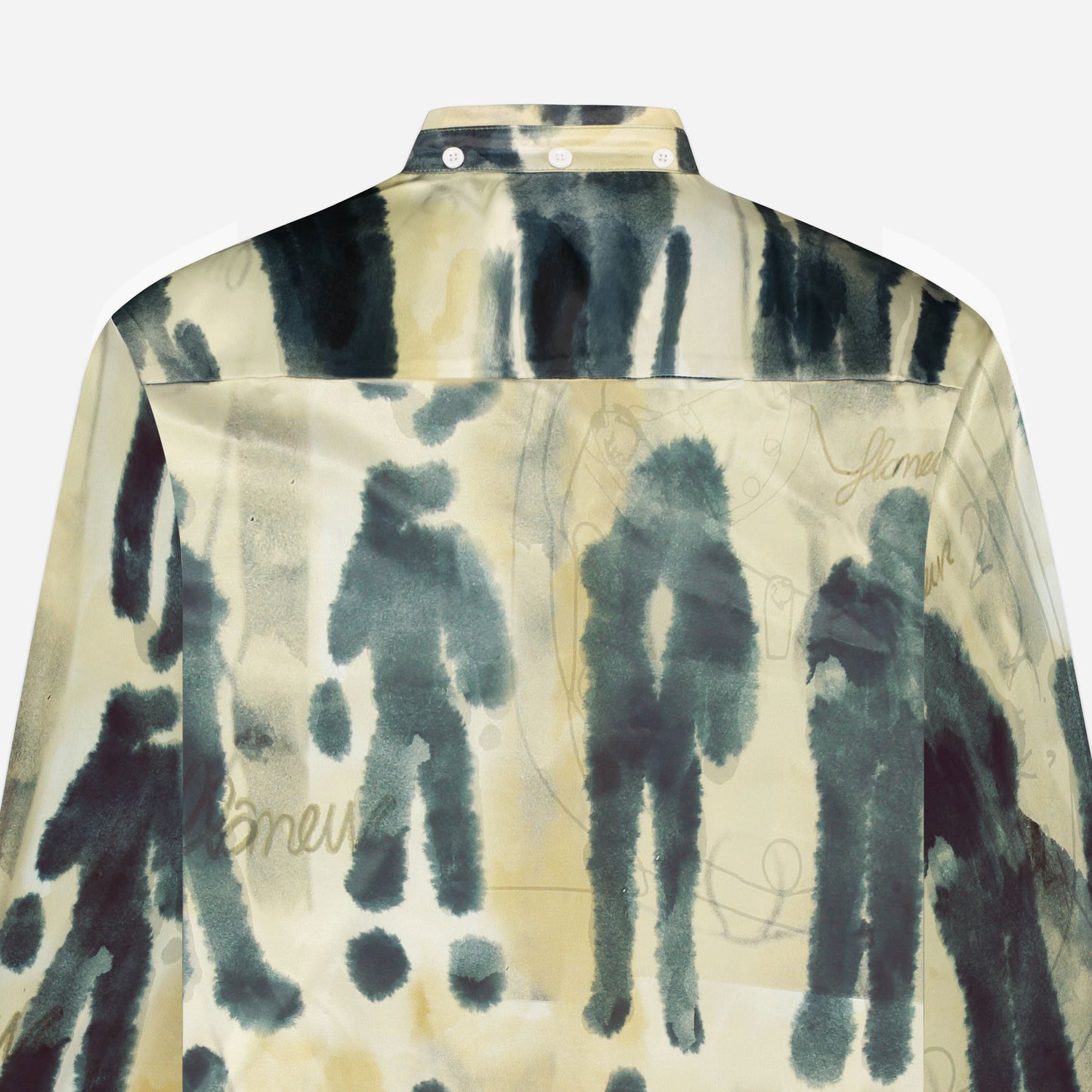 Characters Silk Hooded Shirt | Ecru
