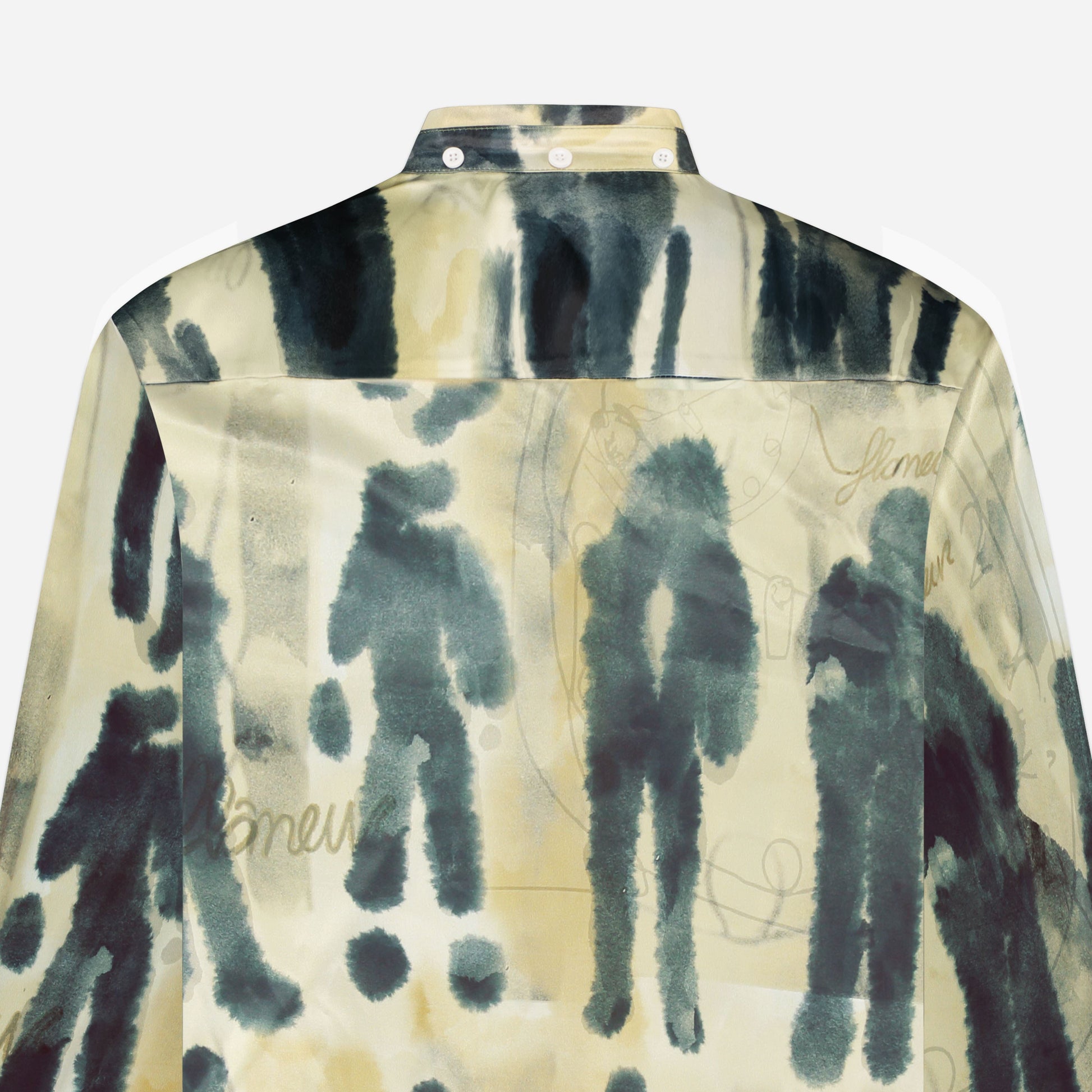 Characters Silk Hooded Shirt | Ecru