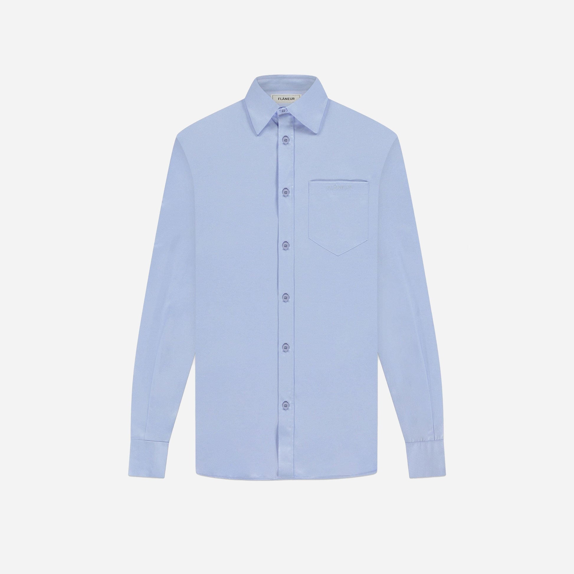 Cotton Poplin Shirt | Blue