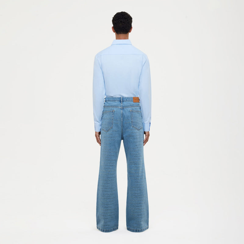 Cotton Poplin Shirt | Blue